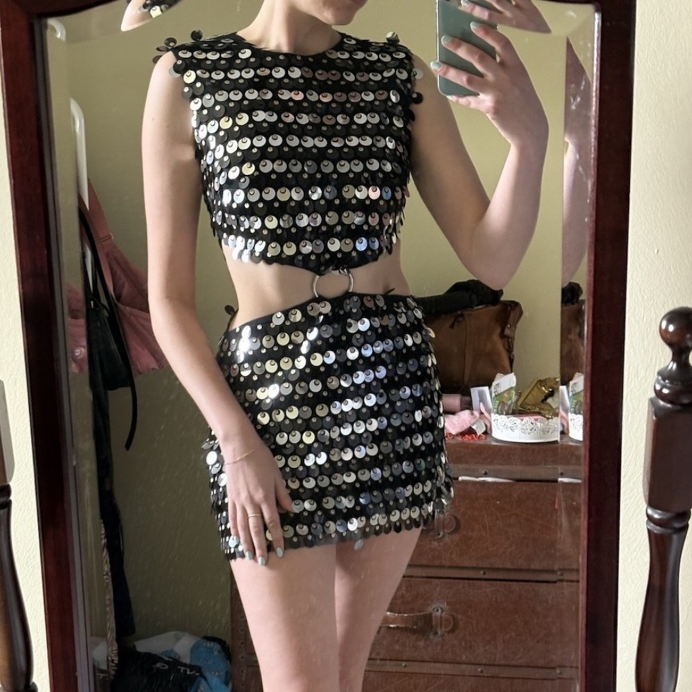 New Arrivals Phoenix Sequined Cutout Dress
